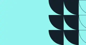 Abstract pattern of shapes on blue background