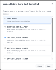 controlhub version history