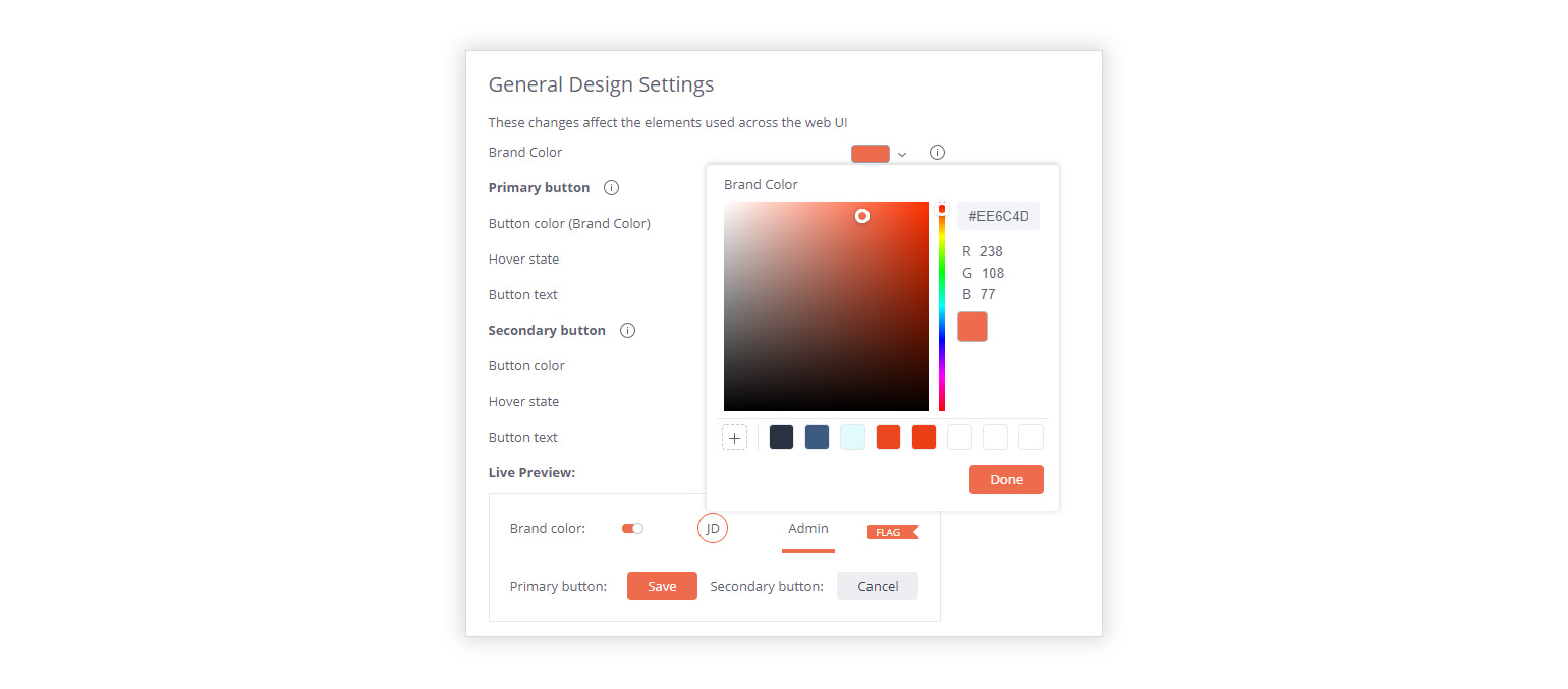 Five Design Tips to Deliver a Seamless Embedded Analytics Experience TIP 2 SaveColorPaletteToFavorites 1540x677 1 Five Design Tips to Deliver a Seamless Embedded Analytics Experience