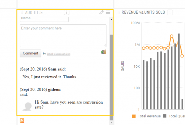 Comments add-on: leave comments on dashboards