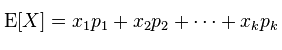 Expected value formula